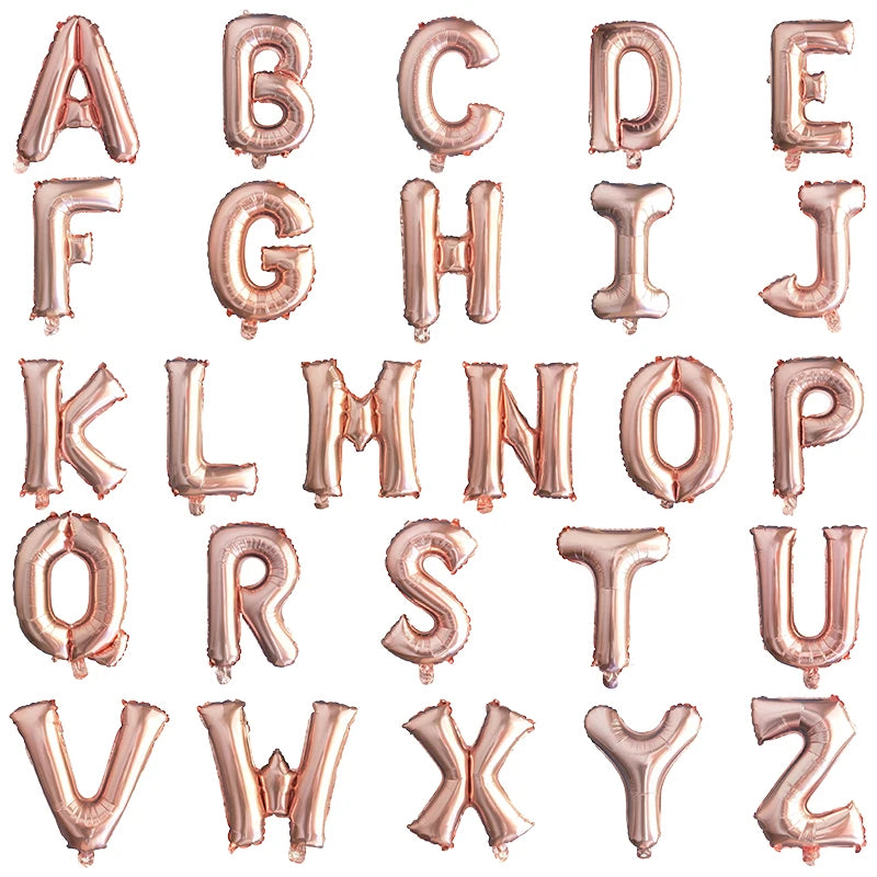 Giant Rose Gold Letter Balloons