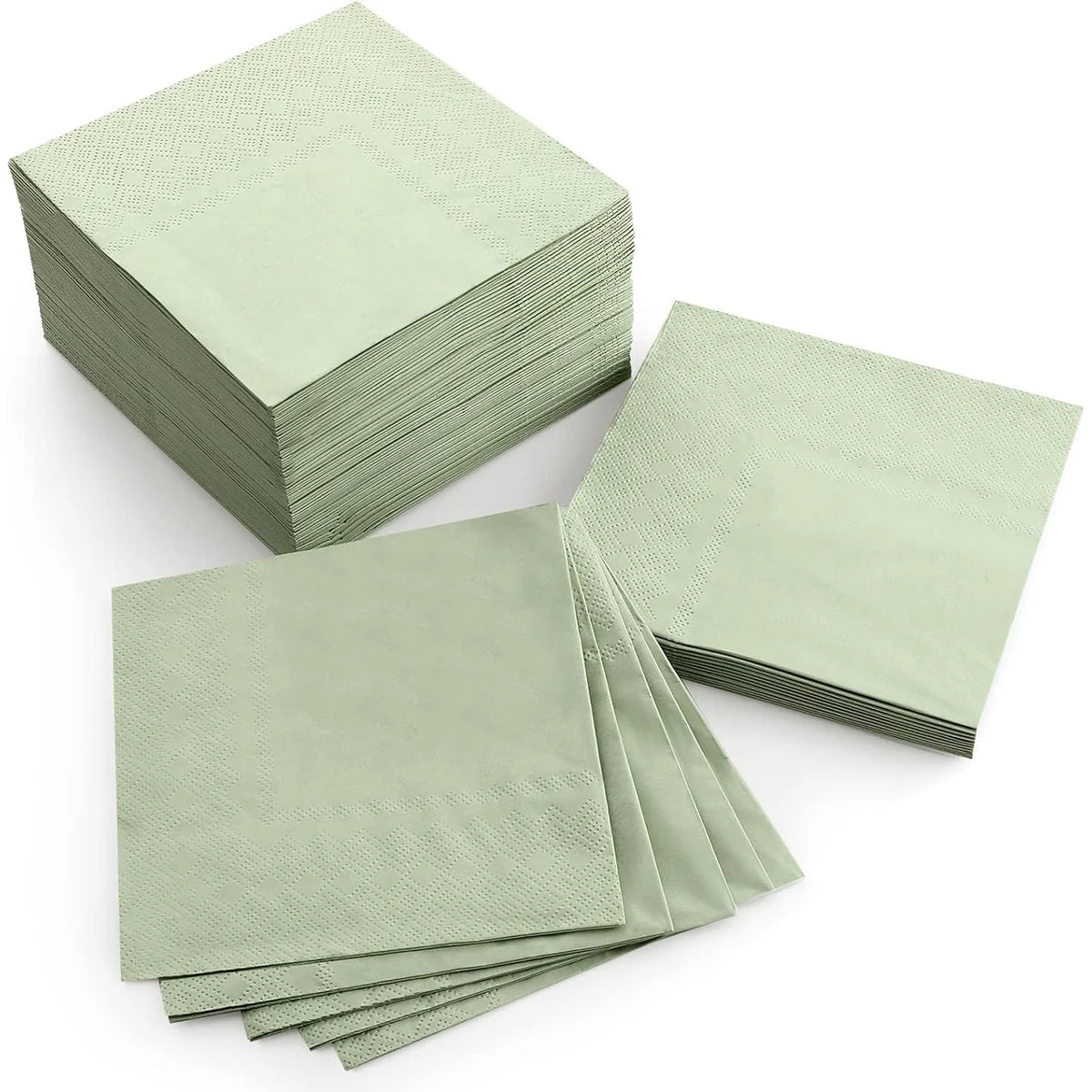 Sage Green Paper Cocktail Napkins (Set of 20)