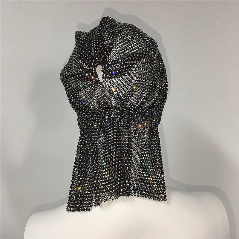 Crystal Rhinestone Headscarf