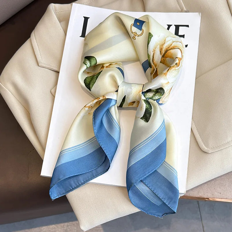 La Dolce Vita Printed Square Silk Scarf