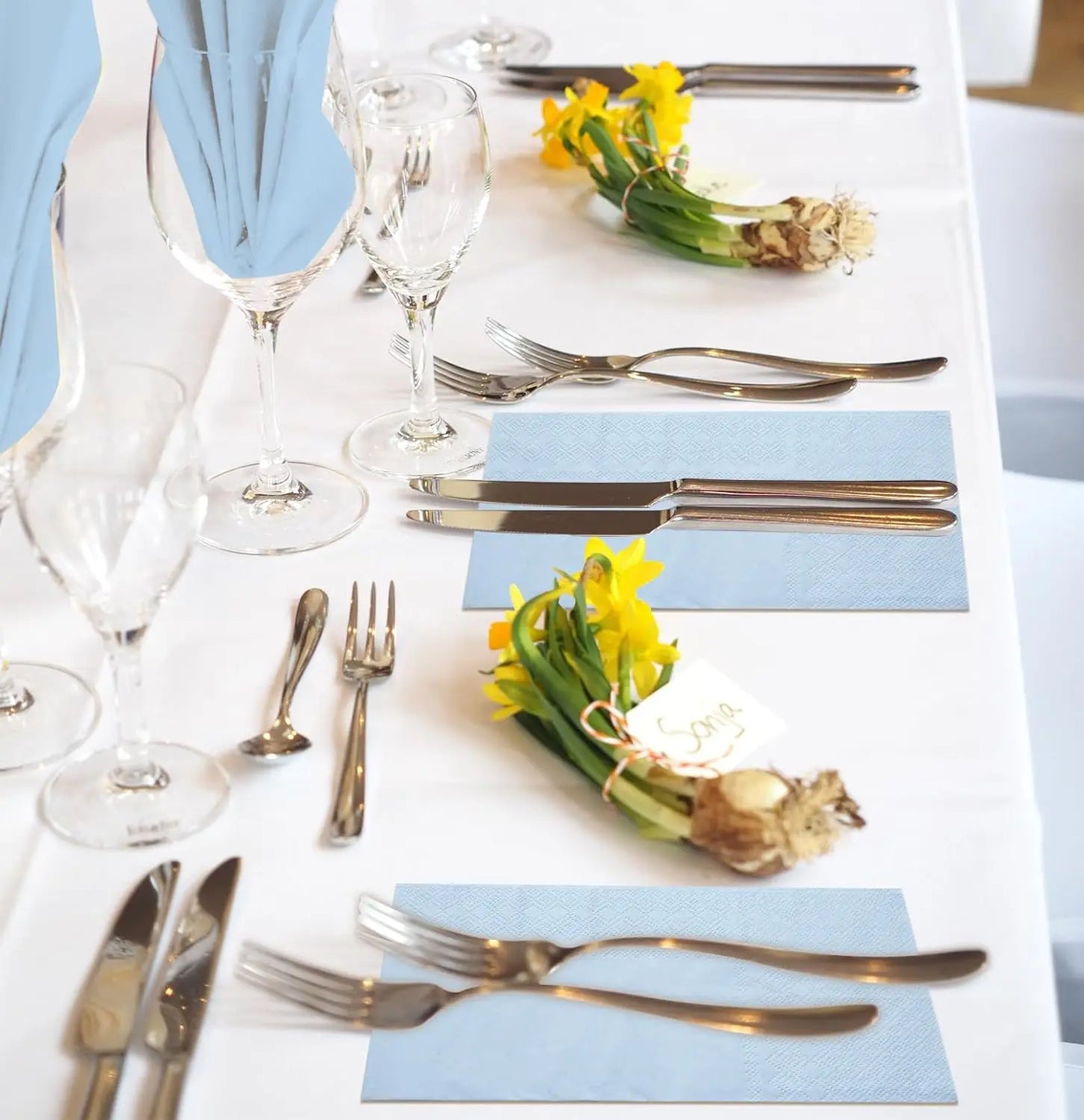 Dusty Blue Cocktail Napkins