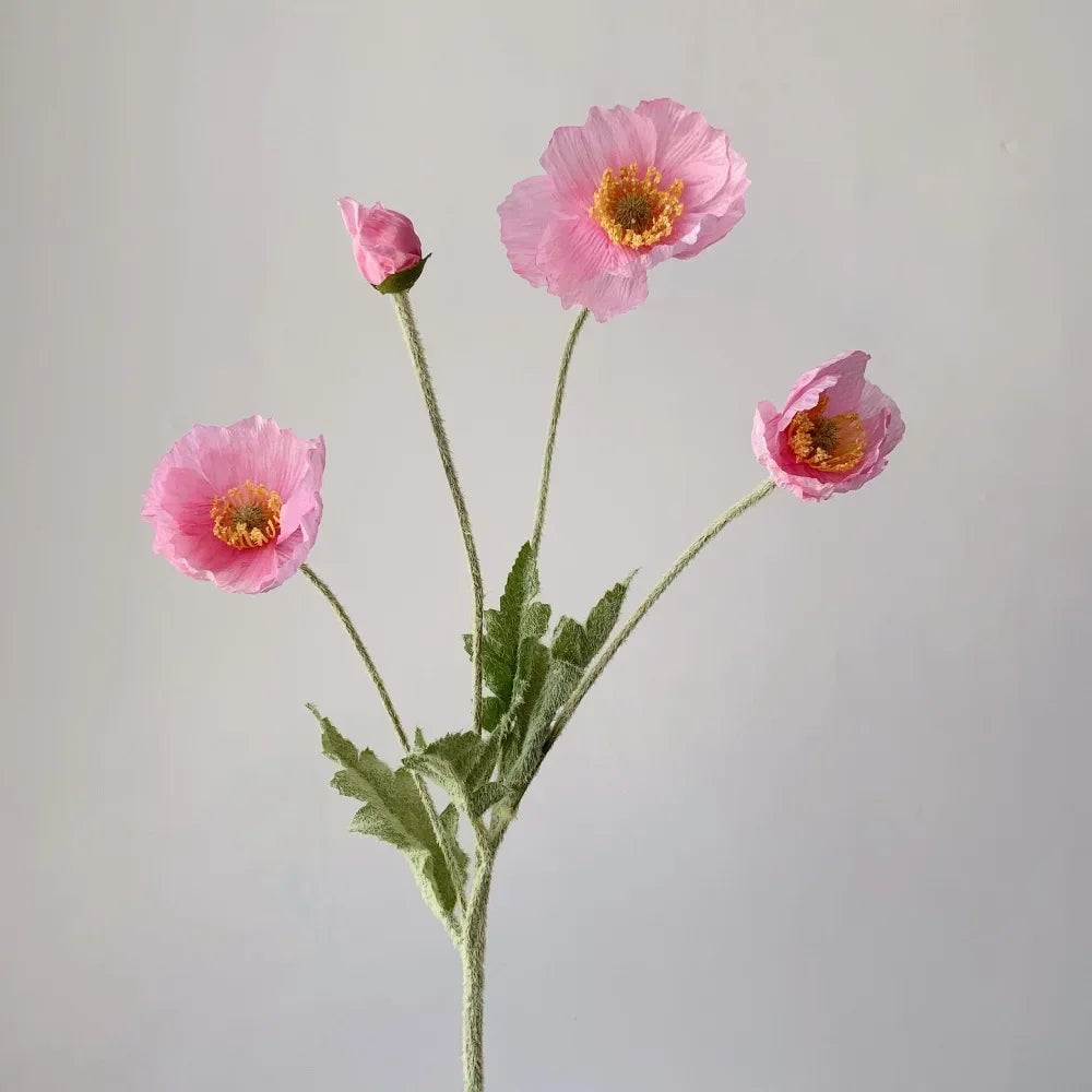 Elegant Artificial Poppy Bouquet