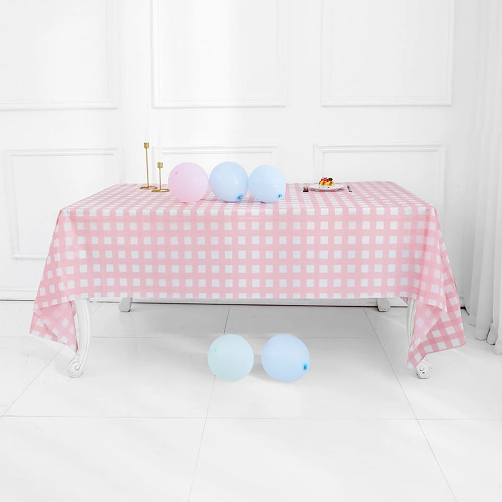 Checkered Disposable Tablecloth