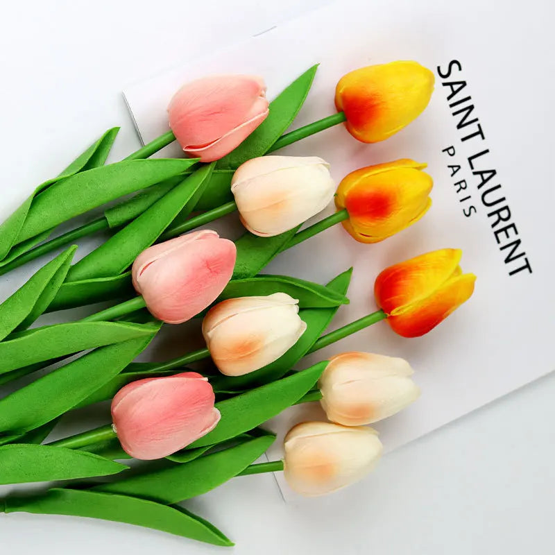 Vibrant Artificial Tulips