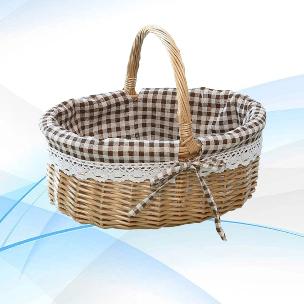 Woven Wicker Storage Basket