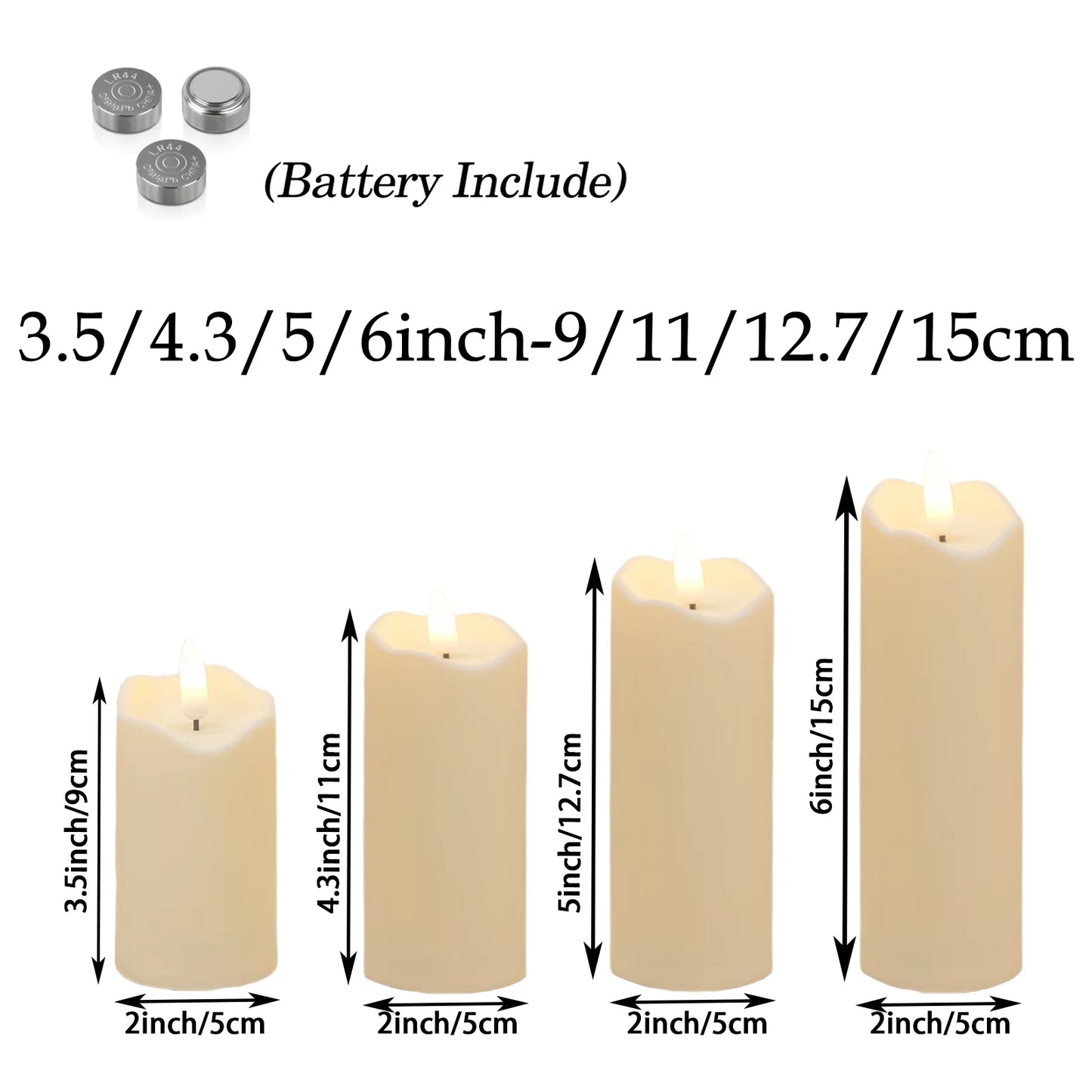 Flameless LED Pillar Candles