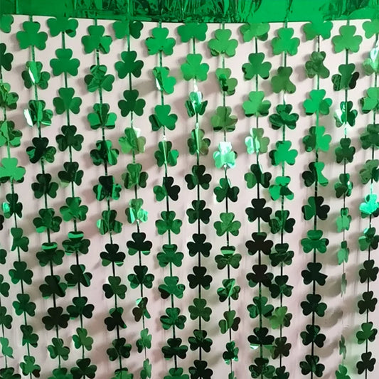 Green Clover Backdrop Curtain