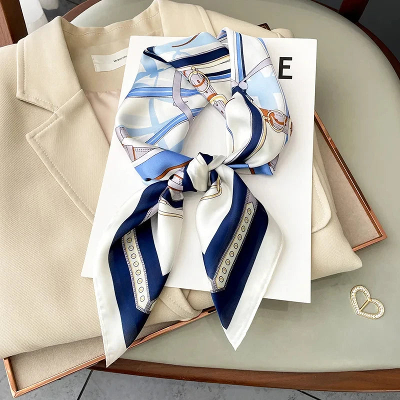 La Dolce Vita Printed Square Silk Scarf