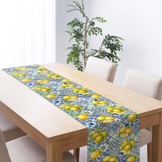 Lemon Linen Table Runner