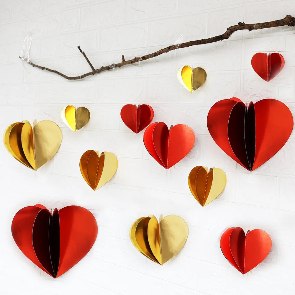 3D Heart Garland