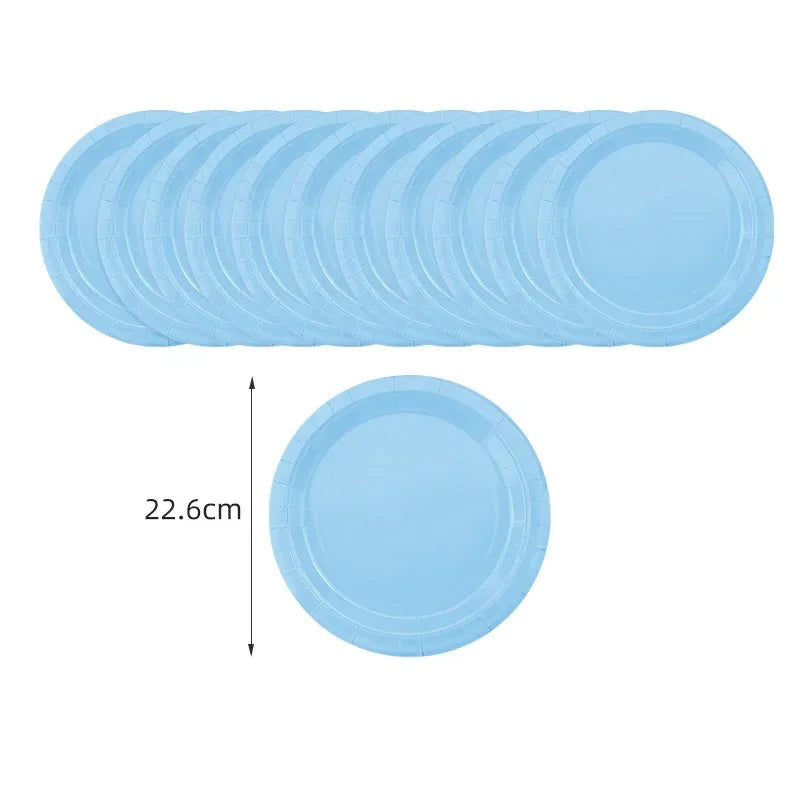 Light Blue Disposable Tableware