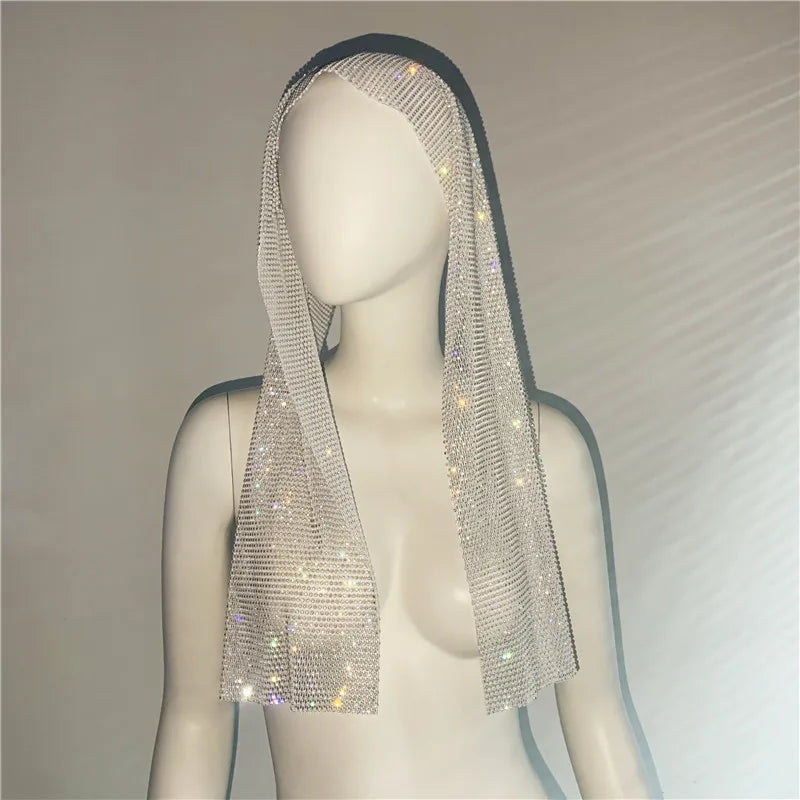 Crystal Rhinestone Headscarf
