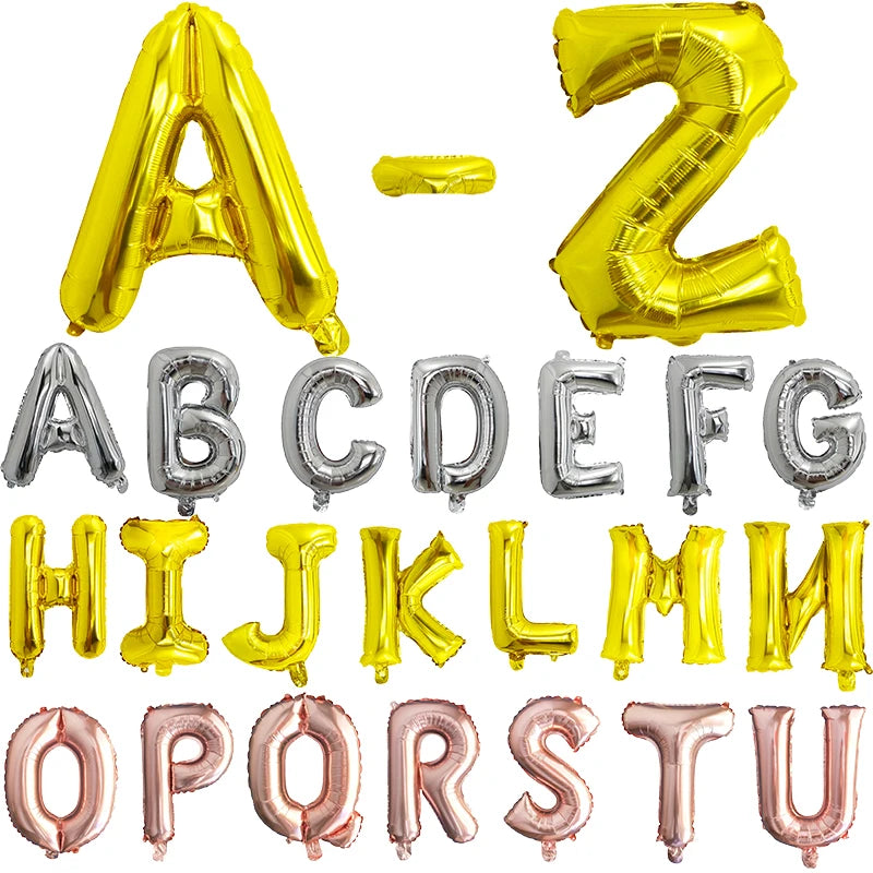 Giant Gold Letter Balloons
