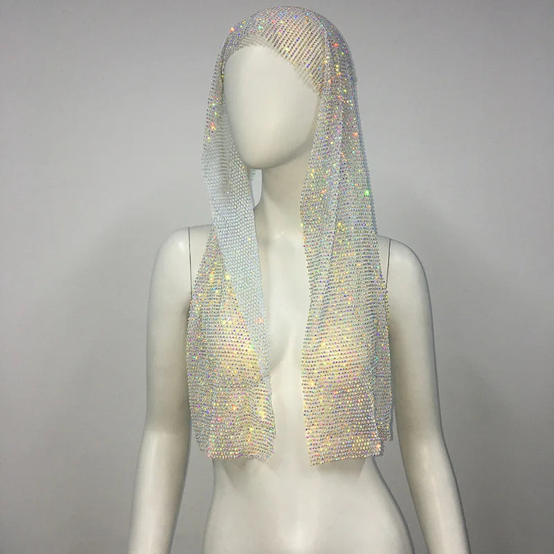 Crystal Rhinestone Headscarf