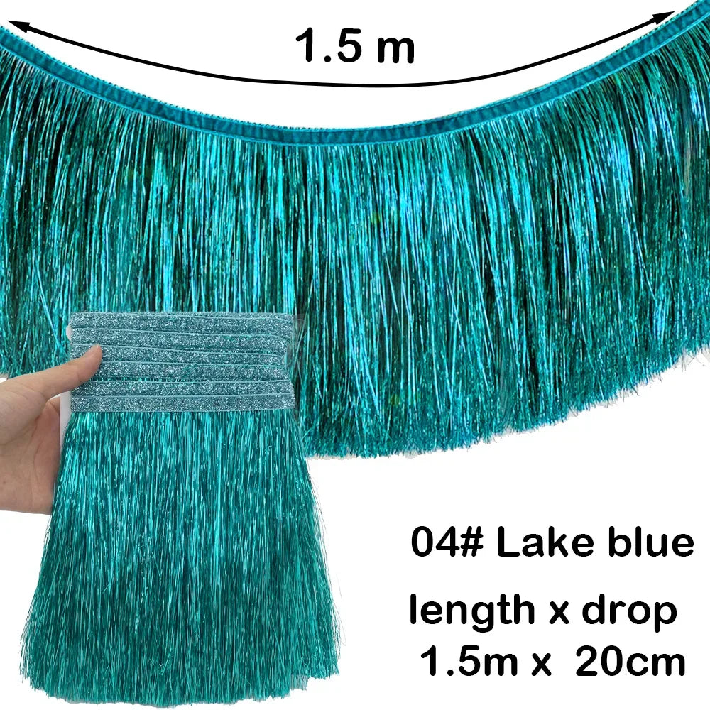 1.5m Premium Metallic Fringe Tassel Banner