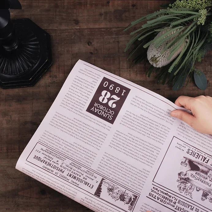 English Print Newspaper Wrapping Paper