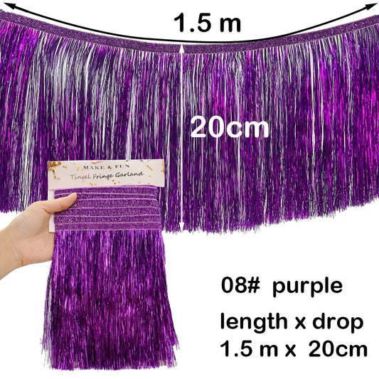 1.5m Premium Metallic Fringe Tassel Banner