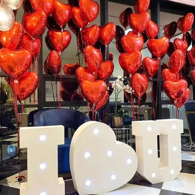 Red Heart Balloons
