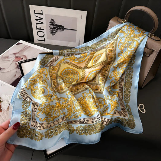 La Dolce Vita Printed Square Silk Scarf