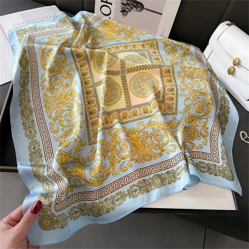 La Dolce Vita Printed Square Silk Scarf