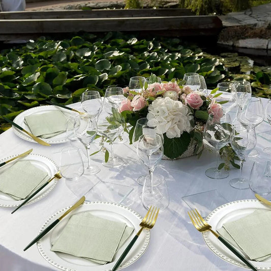 Sage Green Paper Cocktail Napkins (Set of 20)