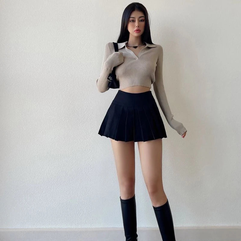 Fashion Pleated Mini Skirt