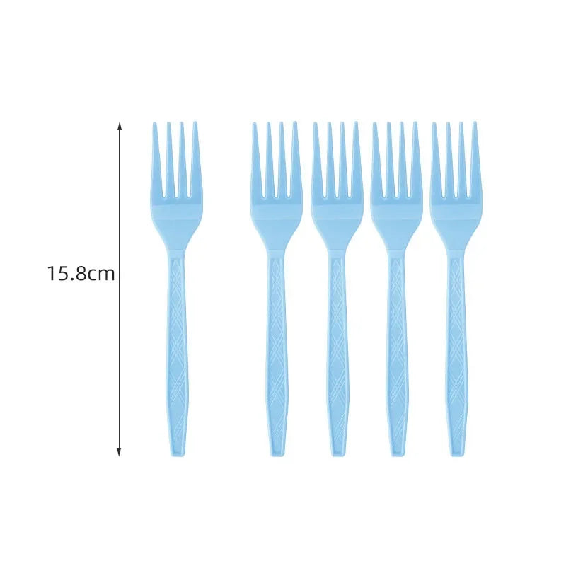 Light Blue Disposable Tableware