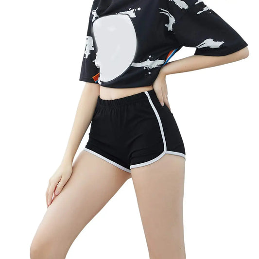 Sporty Cotton Blend Shorts