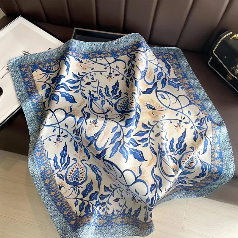 La Dolce Vita Printed Square Silk Scarf