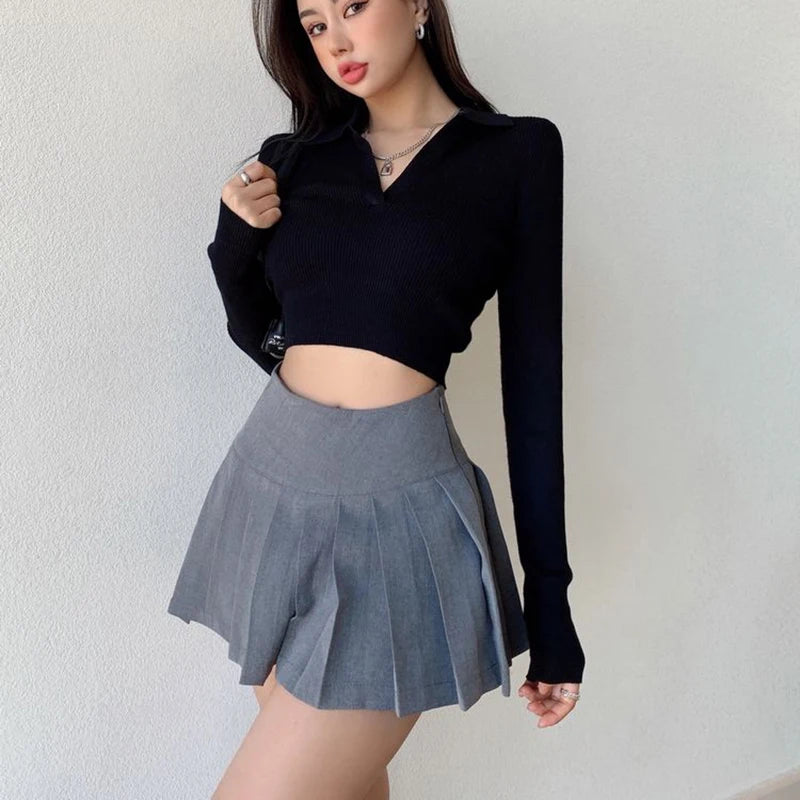 Fashion Pleated Mini Skirt