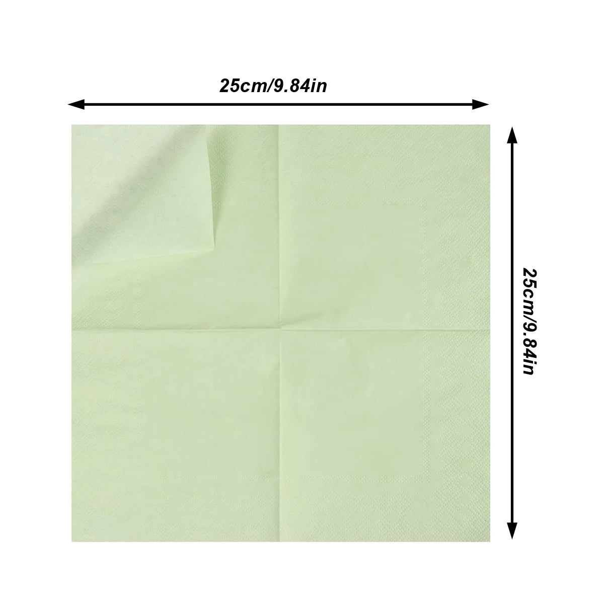 Sage Green Paper Cocktail Napkins (Set of 20)