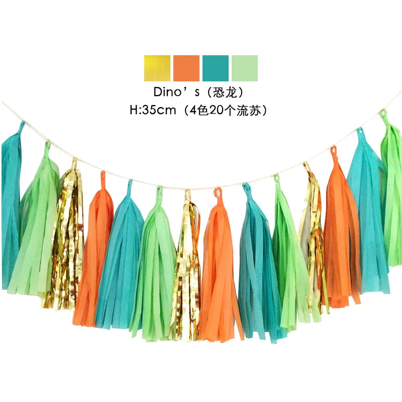 Tissue Paper Tassel Garland