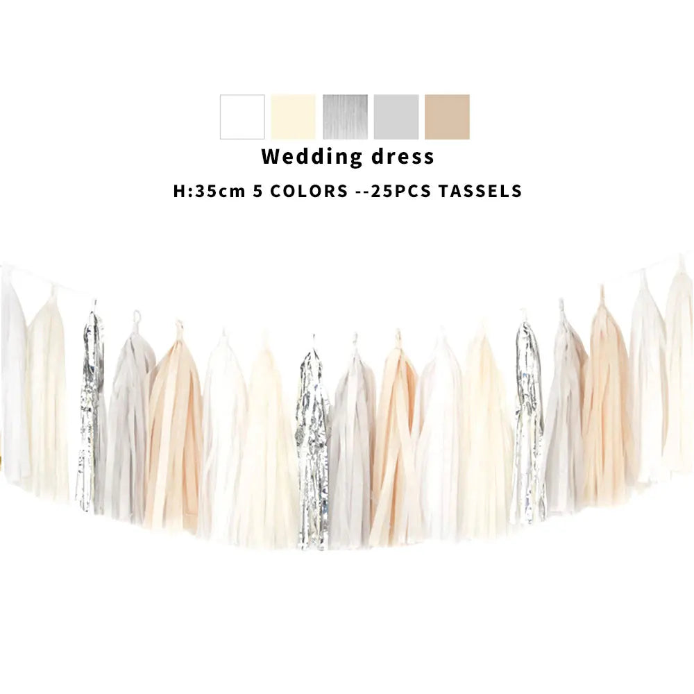 Tissue Paper Tassel Garland