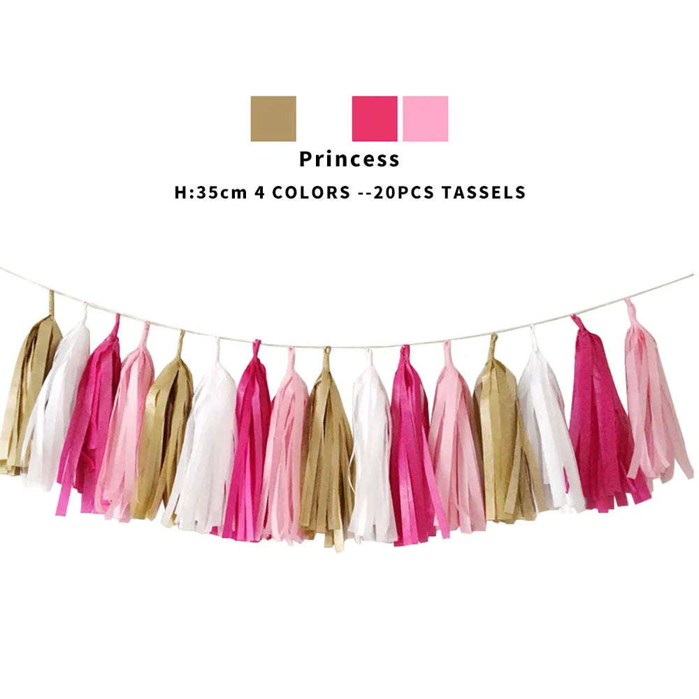 Tissue Paper Tassel Garland