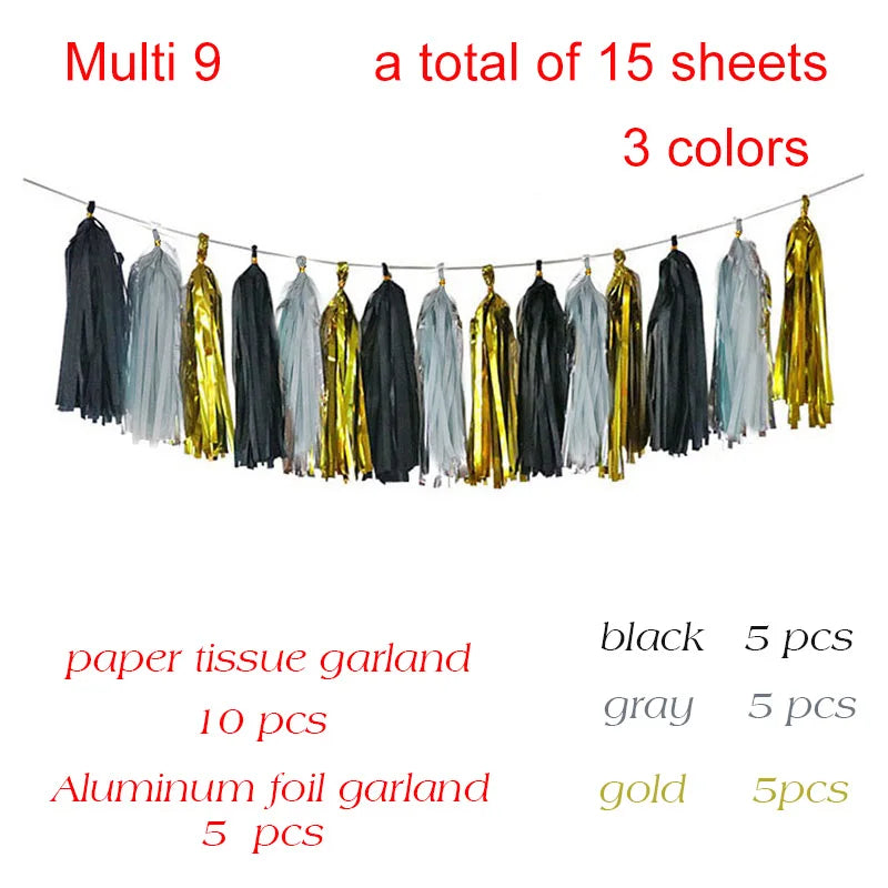 Tissue Paper Tassel Garland