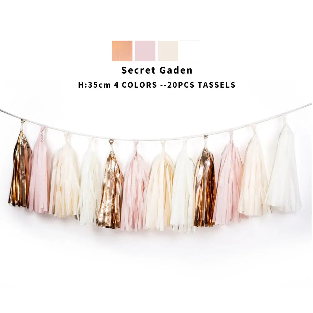 Tissue Paper Tassel Garland