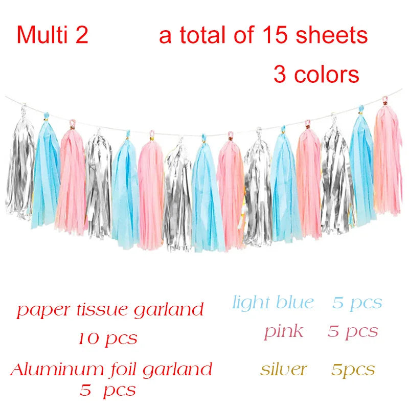 Tissue Paper Tassel Garland