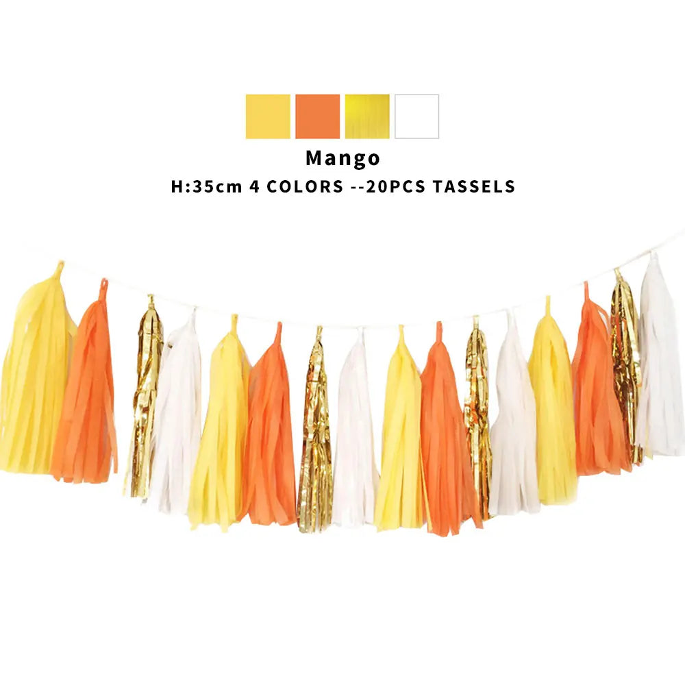 Tissue Paper Tassel Garland
