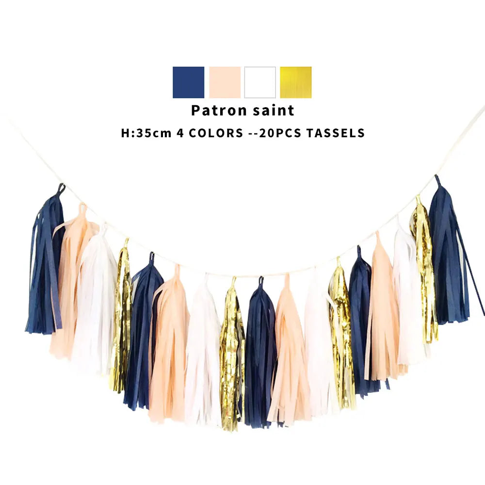 Tissue Paper Tassel Garland