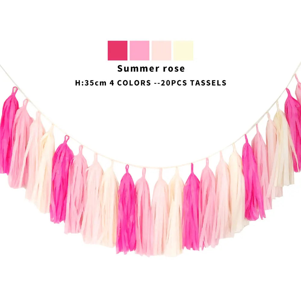 Tissue Paper Tassel Garland