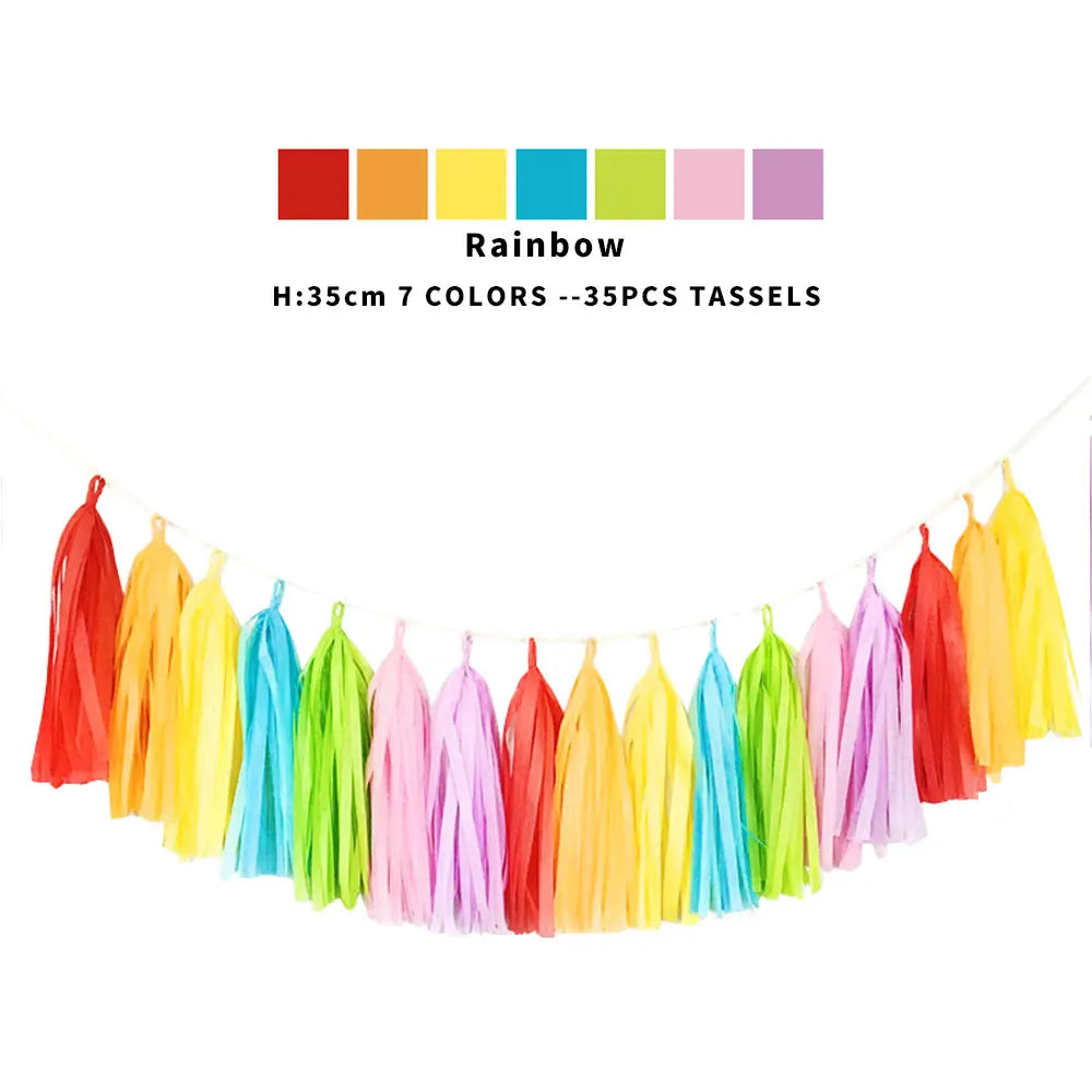 Tissue Paper Tassel Garland