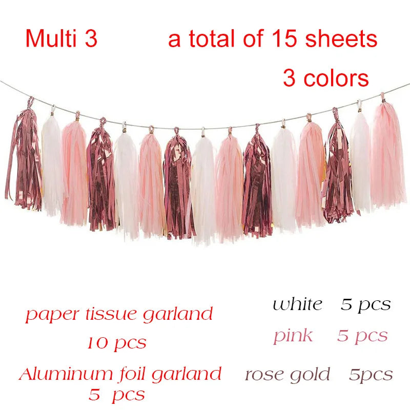 Tissue Paper Tassel Garland