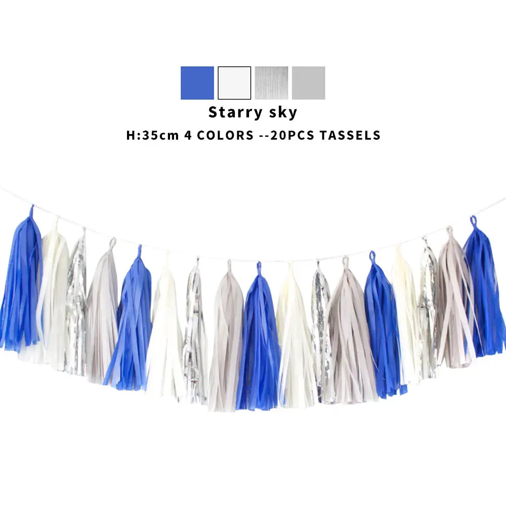 Tissue Paper Tassel Garland
