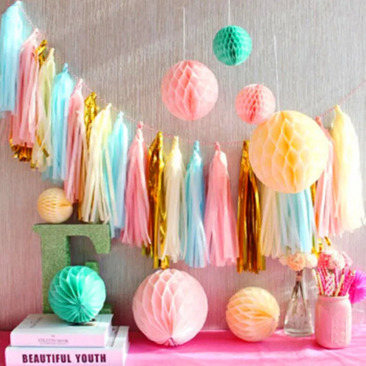 Tissue Paper Tassel Garland
