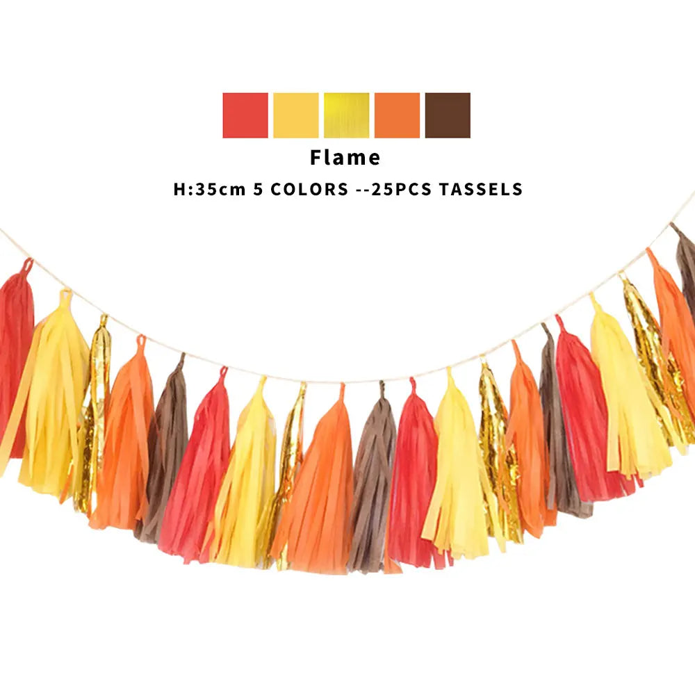 Tissue Paper Tassel Garland