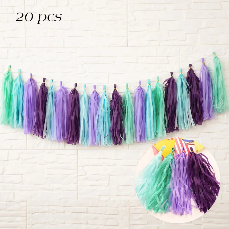 Tissue Paper Tassel Garland