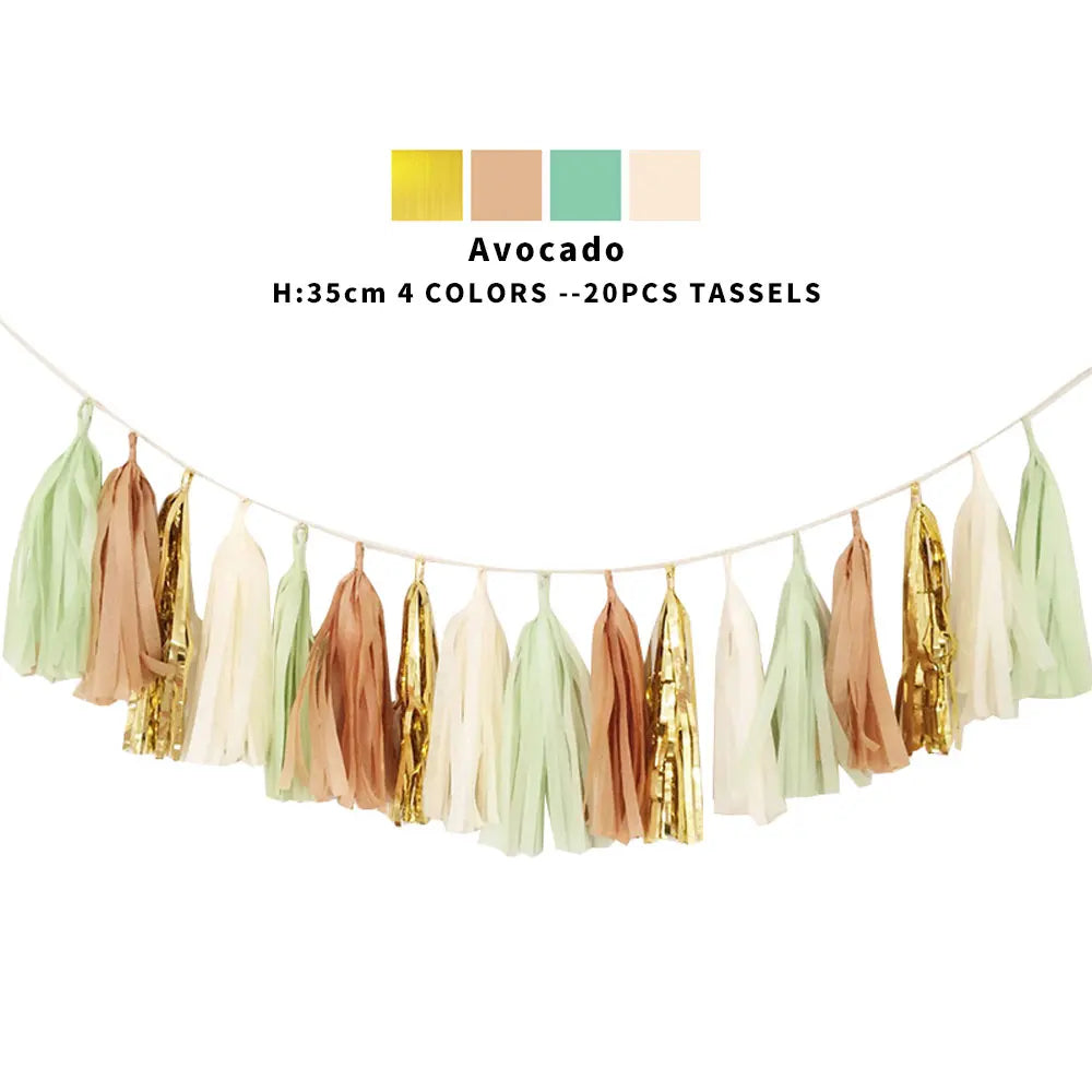 Tissue Paper Tassel Garland