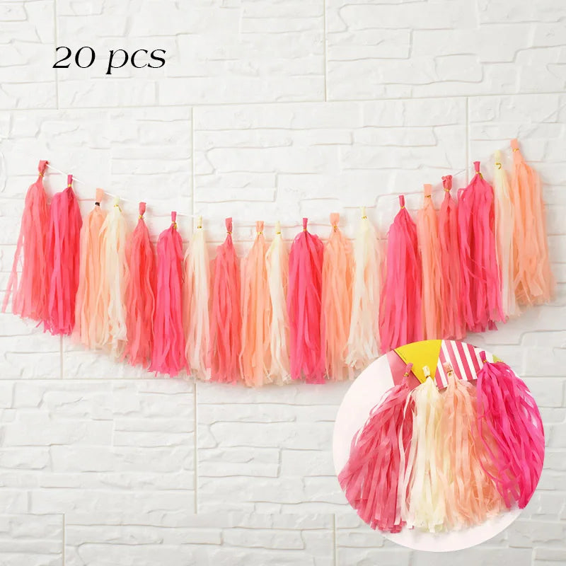 Tissue Paper Tassel Garland
