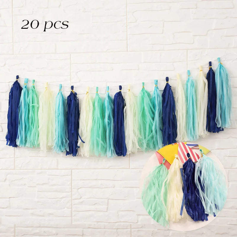 Tissue Paper Tassel Garland