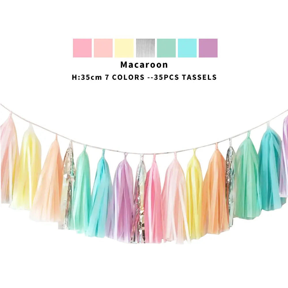 Tissue Paper Tassel Garland